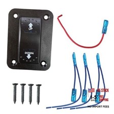 20A 12V DC Polarity Reversing Momentary Rocker Switch - 7Pin DPDT Up Down Blue