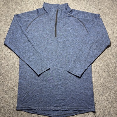 Cougar Sport Shirt Mens XXL Blue/Black Long Sleeves 1/4 Zip Activewear Tech