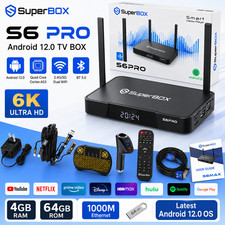 SuperBOX S6 PRO Android 12 TV Box 4GB 64GB 6K UHD WiFi BT 5.0 Free Ship