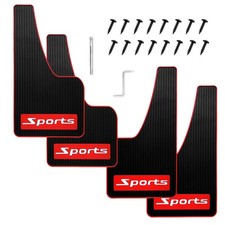 4PCS Car Mud Flaps Rubber Mudguard Soft No Collision Front and Rear... Fast Ship