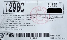 Alpha Wire 1298C 22/8C Twisted Shielded Communication/Control Cable Gray /10ft