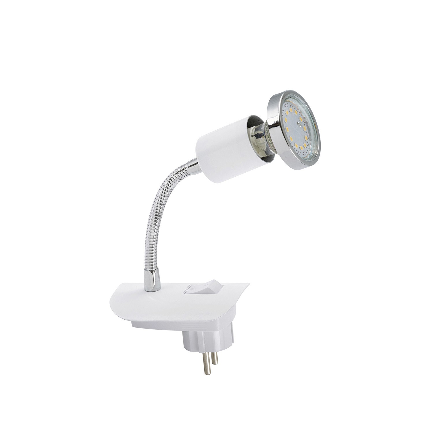 Faretto a Clip Bianco Metallo GU10 - Applique da Parete Pronta all'Uso