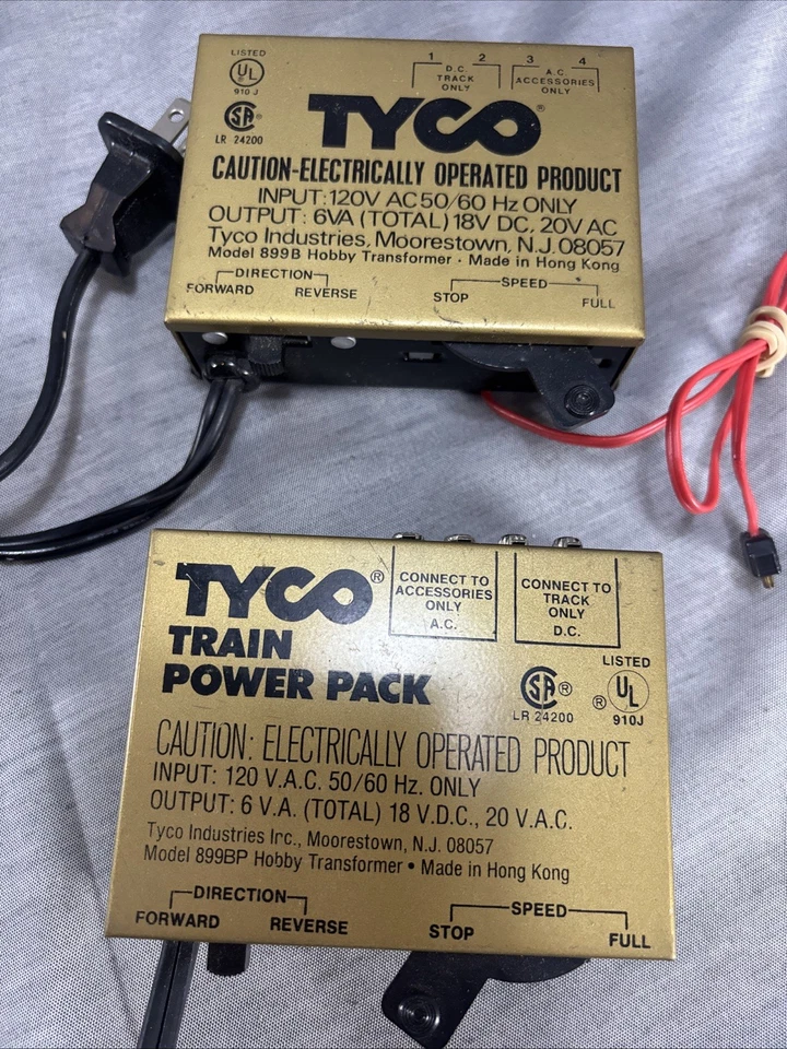 Lote De 2 Transformadores De Colección Tyco HO Train Power Pack Modelo (1)899BP (1)899B Foto 2 de 4