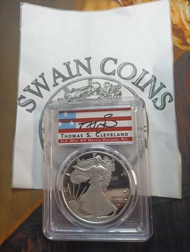 2023 W American Silver Eagle PR70 Advance Release Signed  Thomas Cleveland EJ101