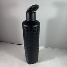 Brumate ReHydration Water Bottle Black Onyx Leopard 25oz Straw Matte