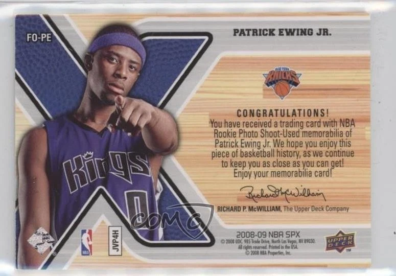 2008-09 SPx Freshman Orientation Jerseys Patrick Ewing Jr #FO-PE Rookie RC - Image 2 of 2