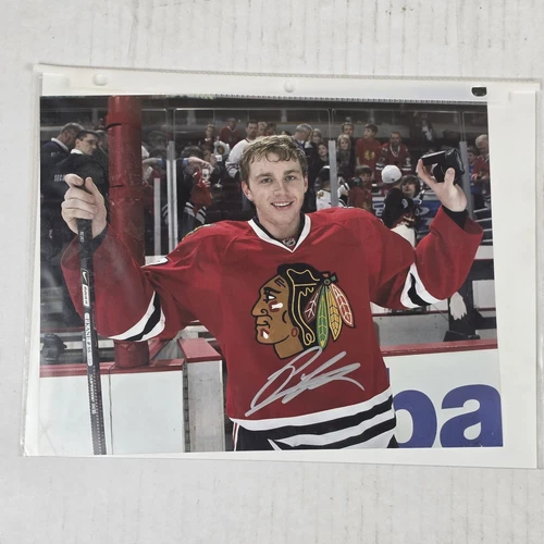 Patrick Kane Autographed Photograph Signed 8x10 In Chicago Blackhawks Uniform