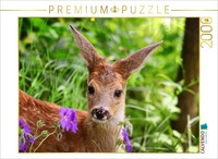 Calvendo Puzzle Rehkitz Mit Lila BlüTen 2000 Teile Puzzle Quer | 2000 Teile Lege