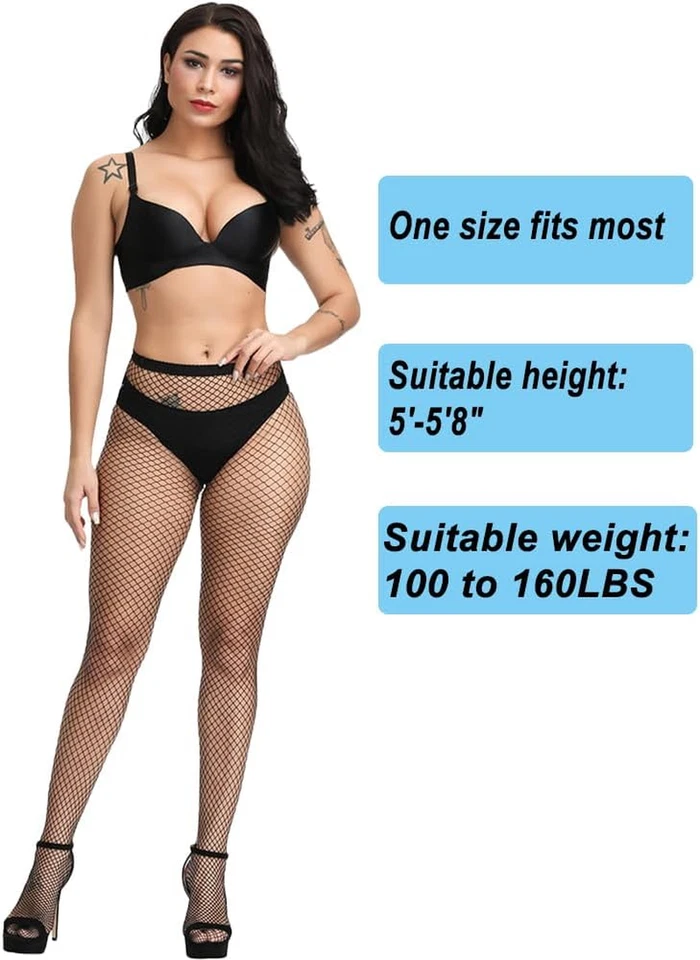 Medias de red para mujer con cintura elástica, redes de pesca con dedos reforzados Foto 3 de 4