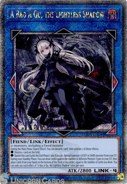 SUDA-EN049 A Bao A Qu, the Lightless Shadow : Quarter Century Secret Rare 1st Ed