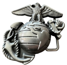 United States Marine Corps USMC Blet Buckle Eagle Globe Anchor Emblem