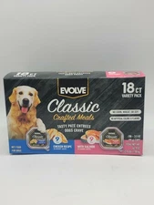 Evolve Variety Pack Chicken Recipe & with Salmon Wet Dog Food | 3.5 oz - 18 pack