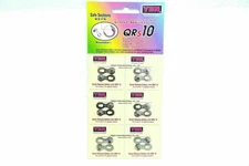 6x YBN QR 10 Speed Quick Release-Safety Link Chain Link -- Silver