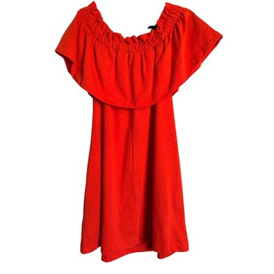 knee length dresses for ladies Light Orange Off-Shoulder Mini Dress – Rolling Rack Boutique main image 0