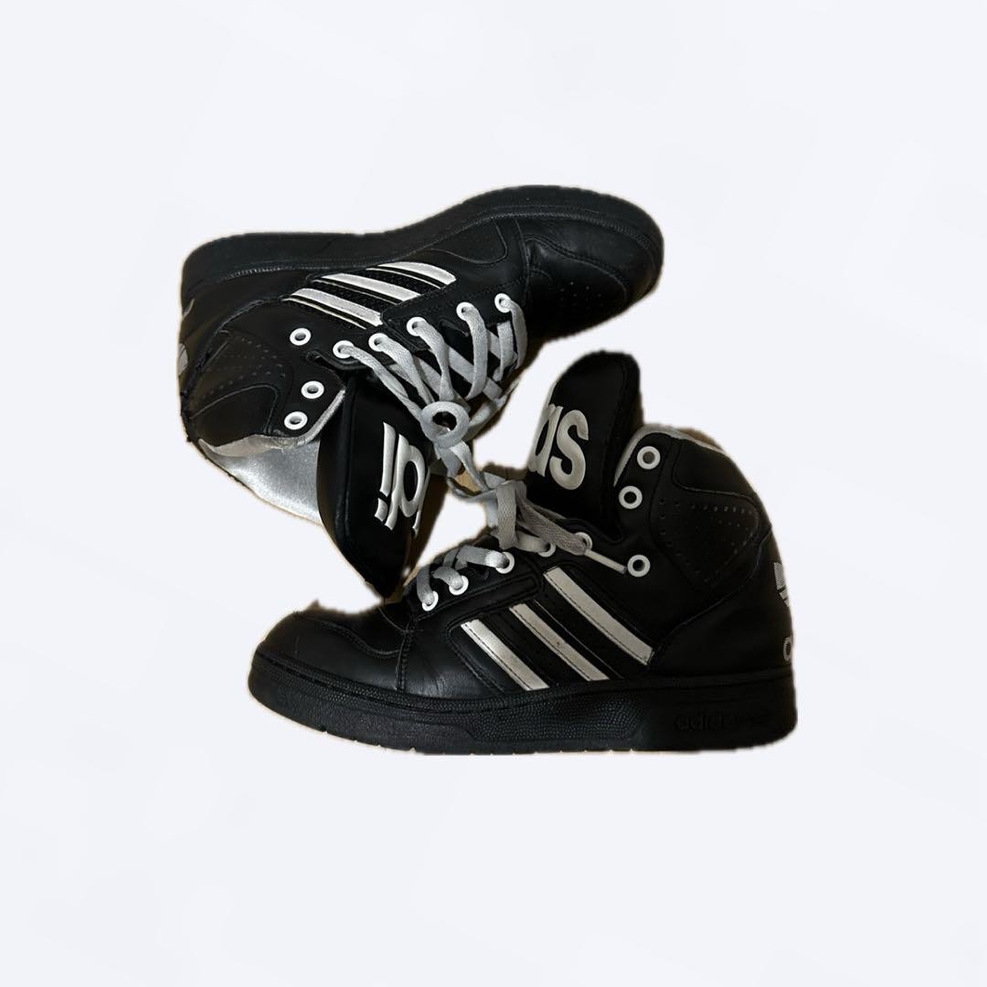 中古　adidas × jeremyscott　size M Adidas × Jeremy Scott High Top Sneaker Men's Size US 7.5 Black