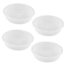 GSHLLO 4 Pcs Plastic Bird Water Bowl Bird Feeder Replacement Tray Round Bird