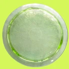 Uranium Depression 10" Cameo Ballerina Footed Cake Plate - No Damage