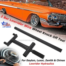 2 Bar Lowrider Wire Wheel Knock Off Tool Wrench For Dayton,Luxor,Zenith & Chinas