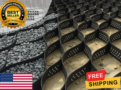 40FT Gravel Driveway Grid   HDPE Geocell Ground Stabilizer, 1990 lbs/sq ft Load