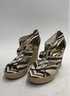Michael Kors Zebra Print Zip Front Espadrille Wedge Sandals Women's Size 7M — photo 1