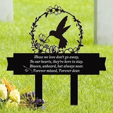 EliteSign Memorial Stakes for Graves, Grave Decorations for Cemetery with Hum...