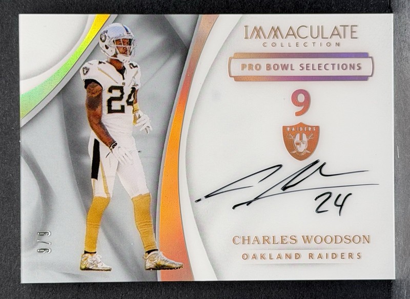 2017 Immaculate Collection Charles Woodson Pro Bowl Selections Auto SSP #’d /9