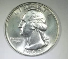 1960-D Washington Quarter - Uncirculated Mint State - 90% Silver