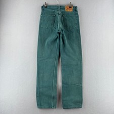 Vintage Levis Jeans Mens 29x34 (Fits 27x29) Green 501 Straight 90s Made in USA