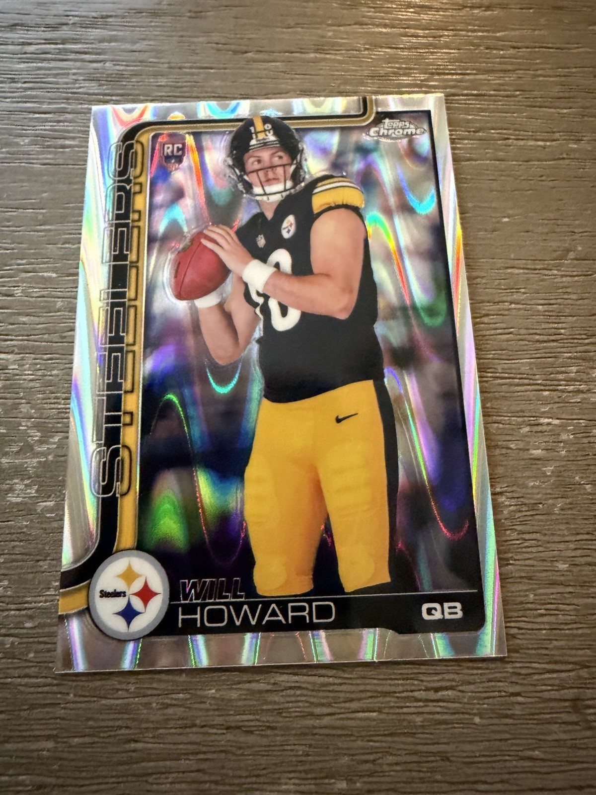 2025 Topps Chrome Football Will Howard (RC) #321 RayWave Refractor Steelers