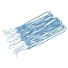 20pcs Universal Nylon Cord Lanyards 18cm Portable Hand Wrist Strap Light Blue