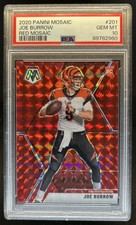 2020 Panini Mosaic Joe Burrow Prizm Red Rookie RC #201 Bengals PSA 10 GEM MINT