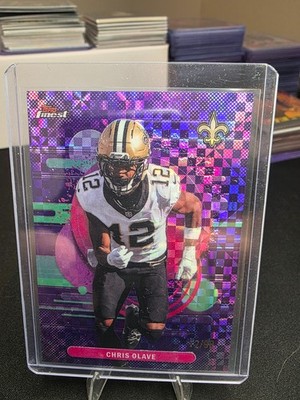 2025 Topps Finest Chris Olave Purple Geometric Refractor /99 Jersey Match