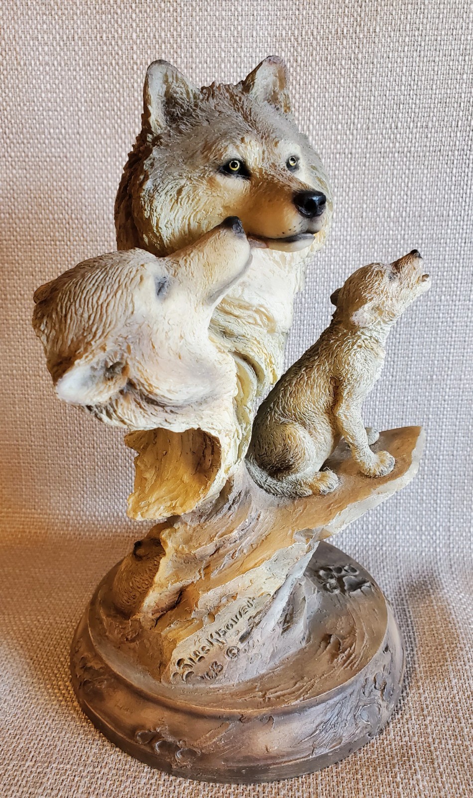 Joe Slockbower "Family Song" Wolf Sculpture Mill Creek Studios MCSI 2006