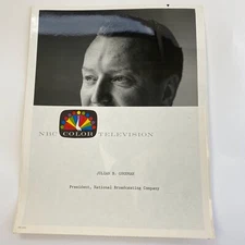 Vintage Original Press Photo Julian B Goodman NBC TV President 1960’s