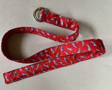 ALYNN Unisex Red with Purple Golf Bag Silk GOLFING BELT Large 36-38 Free Ship