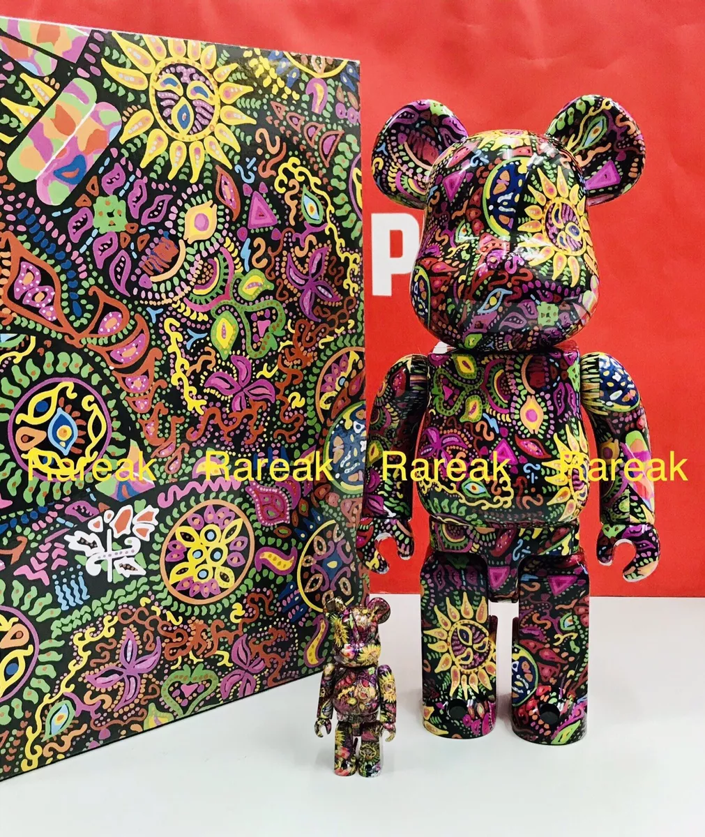 Medicom Bearbrick Hide Amplifiers Psychedelic Paisley 400% + 100% Be@rbrick