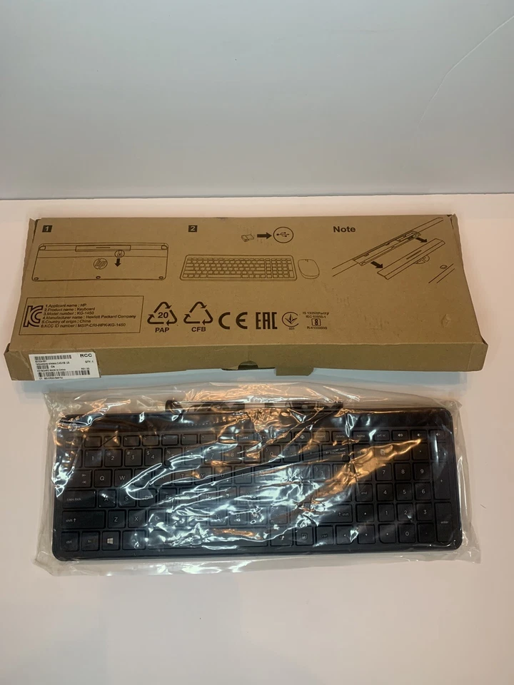Black KG-1450 - Wireless Keyboard US New Missing Dongle and Mouse - Image 2 of 4