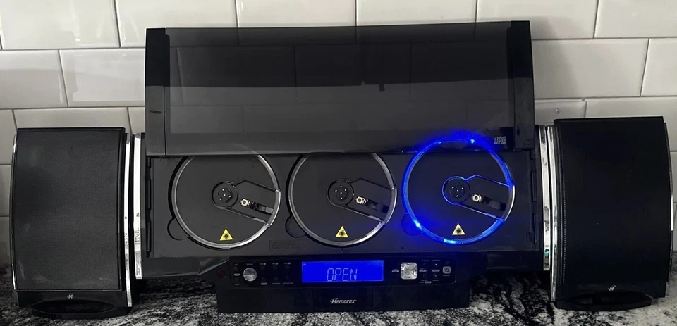 Memorex Micro System MX4143 / Cambiador de 3 cd, radio digital con altavoces estéreo  Foto 3 de 4