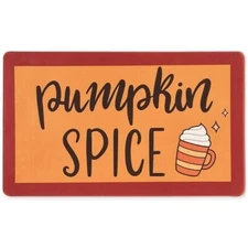 VCNY HOME Pumpkin Spice Fall Kitchen Mat, 18" x 30"