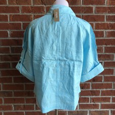 Nwt! Chico's Cropped Linen Trench Jacket - Chico's Size 1 (8)