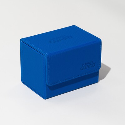 Ultimate Guard Sidewinder 80+ Deck Case Xenoskin Mono Color BLUE Magnet Close