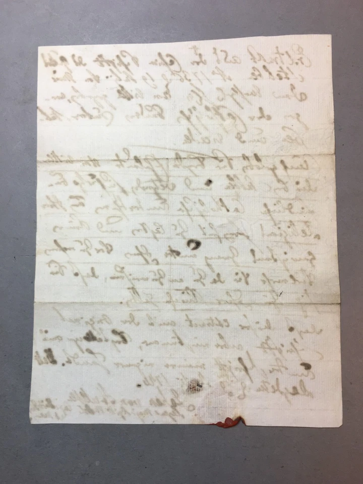 JESUIT ANTIQUE MANUSCRIPT ANCIENT DOCUMENT WITH STAMP 1736 YEAR - Image 2 of 4