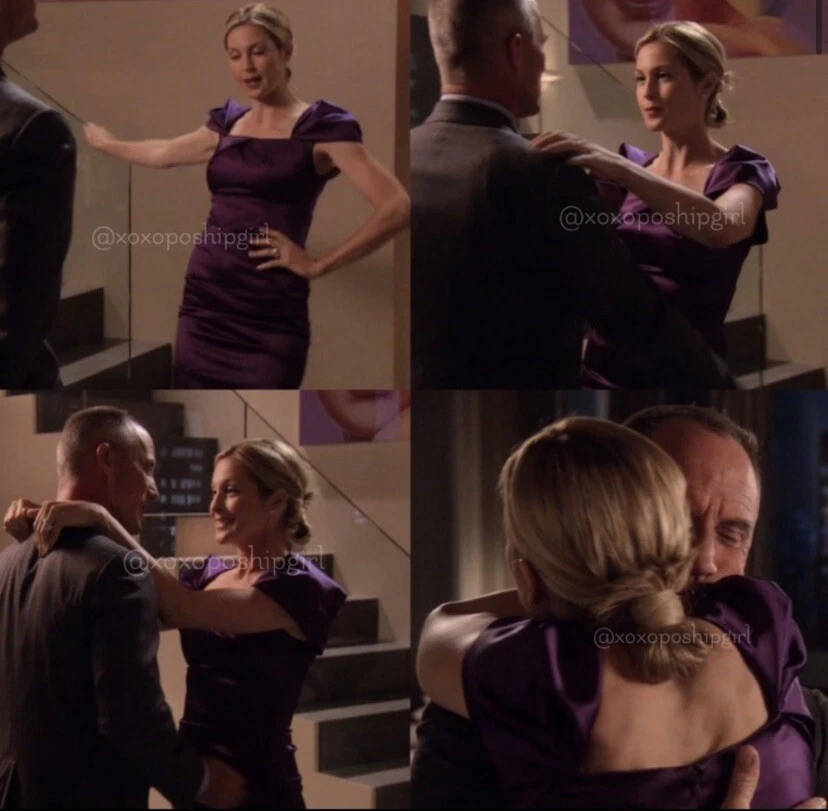 SCREEN WORN Lily van der Woodsen Nicole Miller Satin Purple Dress 4 Gossip Girl - Image 2 of 4