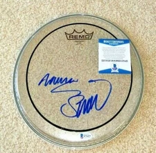 SIMON LE BON JOHN TAYLOR SIGNED 10 INCH DRUM HEAD DRUMHEAD DURAN ROCK ROLL BAS A