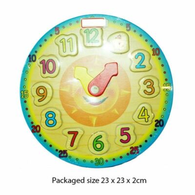 Holz Uhr Puzzle Sortierspielzeug für Kleinkind Baby Kinder frühes pädagogisches Spielen UK