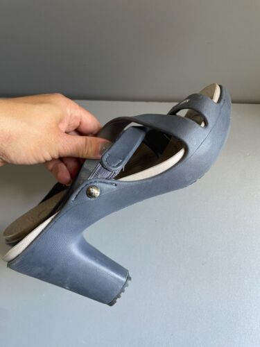 Crocs Chipre gris/beige tacón mulas W7 Reino Unido 5 euros 37-38 - Imagen 9 de 17