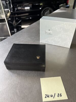 Rolex Celini Lederbox , sehr edel ! Schwarz ! mit Umkarton !