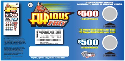 NEW pull tickets FURIOUS FILLY - Seal Card Tabs