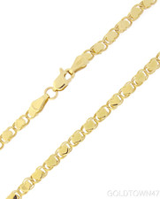 10K Yellow Gold 3.0mm Diamond Cut HEarRingt Link Anklet with Lobster Clasp