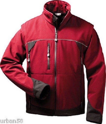 Softshell Jacke Weste OMEGA rot/schwarz Arbeit Outdoor Freizeit